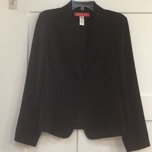 ANNE KLEIN suit coat/blazer in black w/ pin stripe